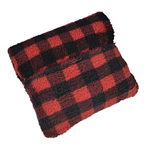 Additional Image 5 - a red and black plaid pillow