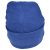 a blue beanie on a white background