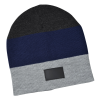 View Image 2 of 3 of Tri-Tone Striped Knit Beanie