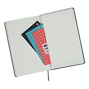Additional Image 4 - a white notebook with a red and blue cover
