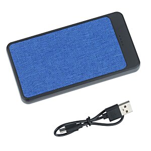 Additional Image 2 - a blue rectangular device with a black cord