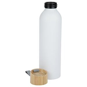 Additional Image 1 - a white bottle with a black lid and tape