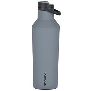 Additional Image 1 - a grey water bottle with a black lid