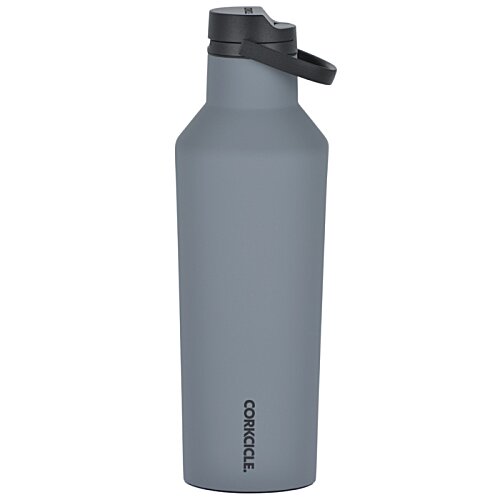 Additional Image 1 - a grey water bottle with a black lid