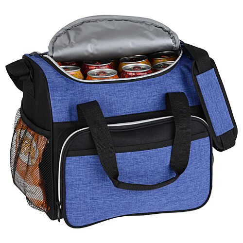 Additional Image 1 - a blue cooler bag with black handles