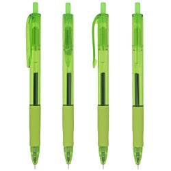 a group of green pens