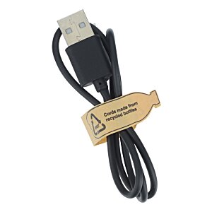 Additional Image 3 - a black cable with a yellow tag attached to it
