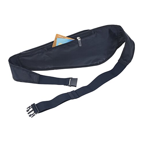 Additional Image 1 - a black belt with a blue tag