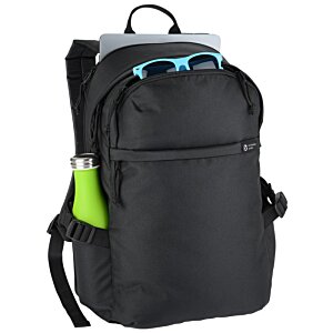 Additional Image 1 - a black backpack with a green handle