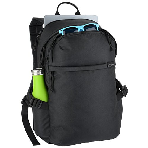 Additional Image 1 - a black backpack with a green handle