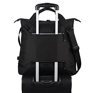 Additional Image 6 - a black backpack with silver handles