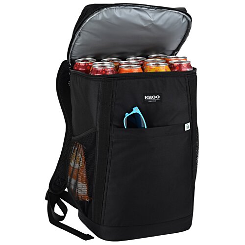 Additional Image 3 - a black backpack with a bag of bottles