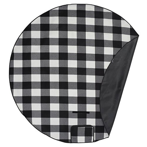 Additional Image 2 - a black and white checkered fabric