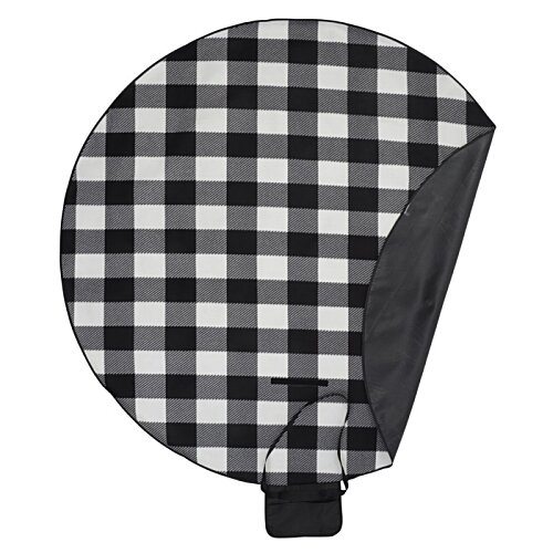 Additional Image 3 - a black and white checkered fabric
