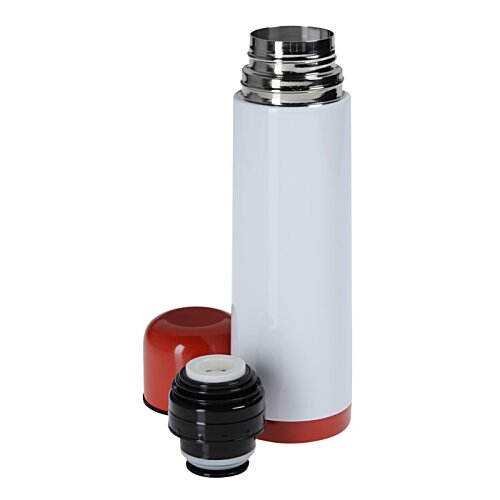 Additional Image 2 - a white and red thermos