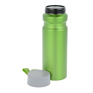 Additional Image 2 - a green water bottle with a black lid