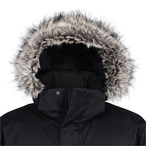 Additional Image 2 - a person wearing a black coat with a white hood