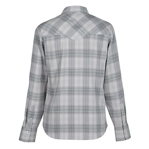 Additional Image 1 - a grey and white plaid shirt
