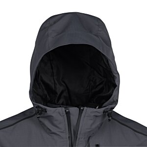 Additional Image 2 - a black hooded jacket with a white background