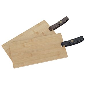 Additional Image 2 - a wooden cutting boards with black handles