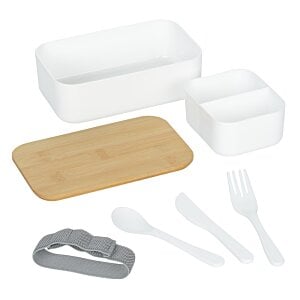 Additional Image 1 - a white tray and utensils