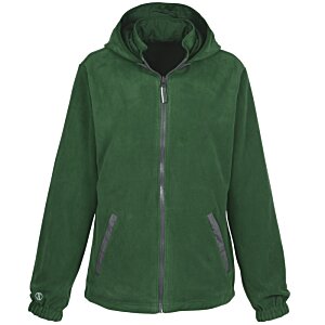 Additional Image 4 - a green jacket with purple zippers