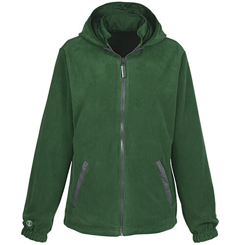 Additional Image 4 - a green jacket with purple zippers