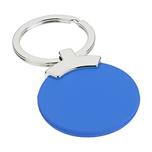 Additional Image 1 - a blue key chain with a ring