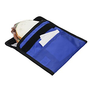 Additional Image 1 - a sandwich in a blue and black pouch