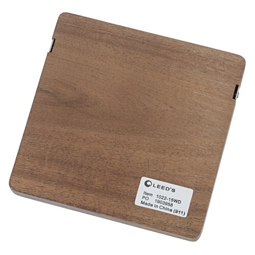 Additional Image 4 - a square wooden surface with a white label