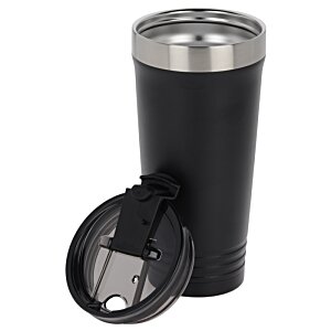 Additional Image 2 - a black and silver tumbler with a lid