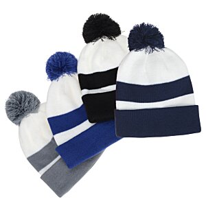 Additional Image 2 - a group of hats with pompoms