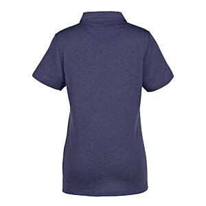 Additional Image 1 - a back view of a blue shirt