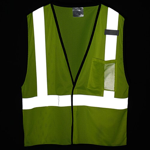 Additional Image 1 - a green vest with white stripes