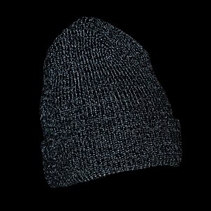 Additional Image 4 - a black beanie on a black background
