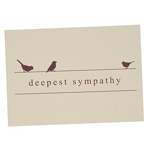 Additional Image 3 - a white card with birds on it