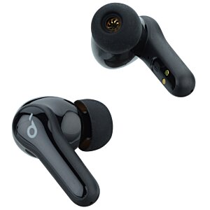 Additional Image 2 - a pair of black earbuds