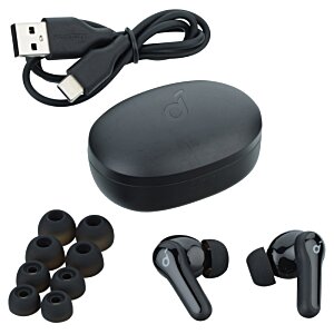 Additional Image 6 - a black oval object with a black cord and earbuds