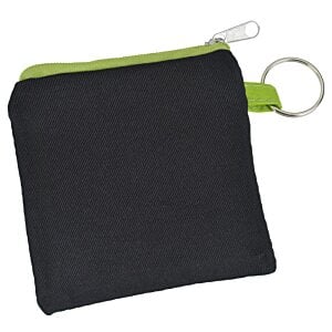 Additional Image 5 - a black and green zipper pouch