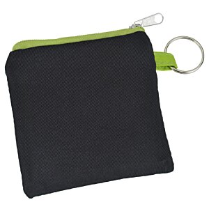 Additional Image 5 - a black and green zipper pouch
