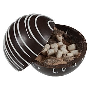 Additional Image 2 - a chocolate egg with a white and black striped object