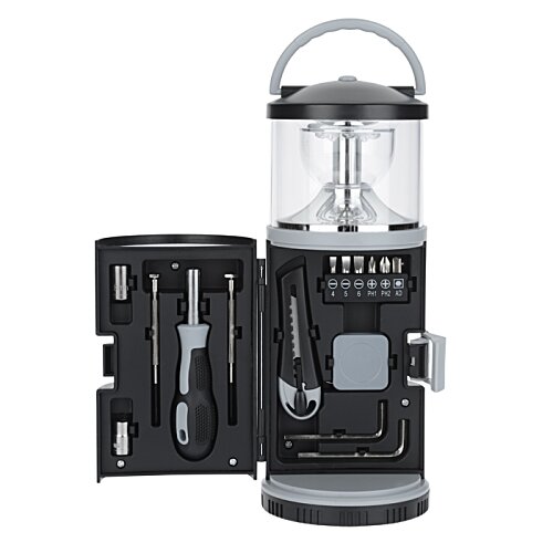 Additional Image 1 - a black and silver lantern