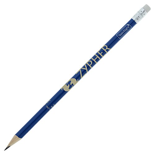 Additional Image 1 - a blue pencil with a white stripe