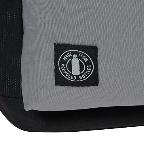 Additional Image 6 - a black and white logo on a grey bag