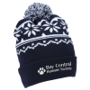 View Image 2 of 4 of Snowflake Cuffed Pom Beanie