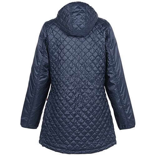 Additional Image 1 - a back view of a blue coat