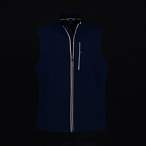 Additional Image 3 - a blue vest with a zipper