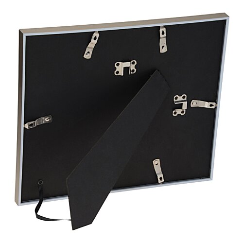 Additional Image 1 - a black square clock with a black dial