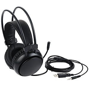 Additional Image 1 - a black headphones with wires