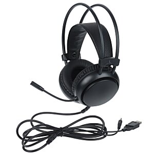 Additional Image 2 - a black headphones with a cord